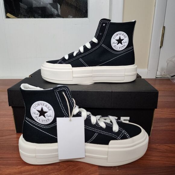 Converse Chuck Taylor Black Cruise Hightop Sneakers 7.5/6.5 - Picture 2 of 11